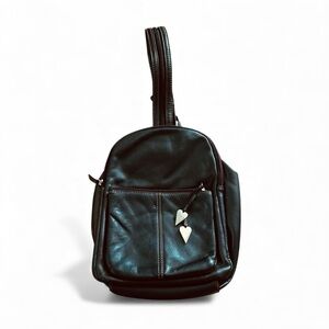 Aurielle Black Leather Backpack Charm